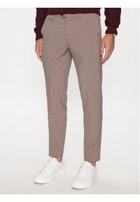 Lindbergh Chinosy 30-01011 Beżowy Slim Fit. Kolor: beżowy. Materiał: wiskoza #1