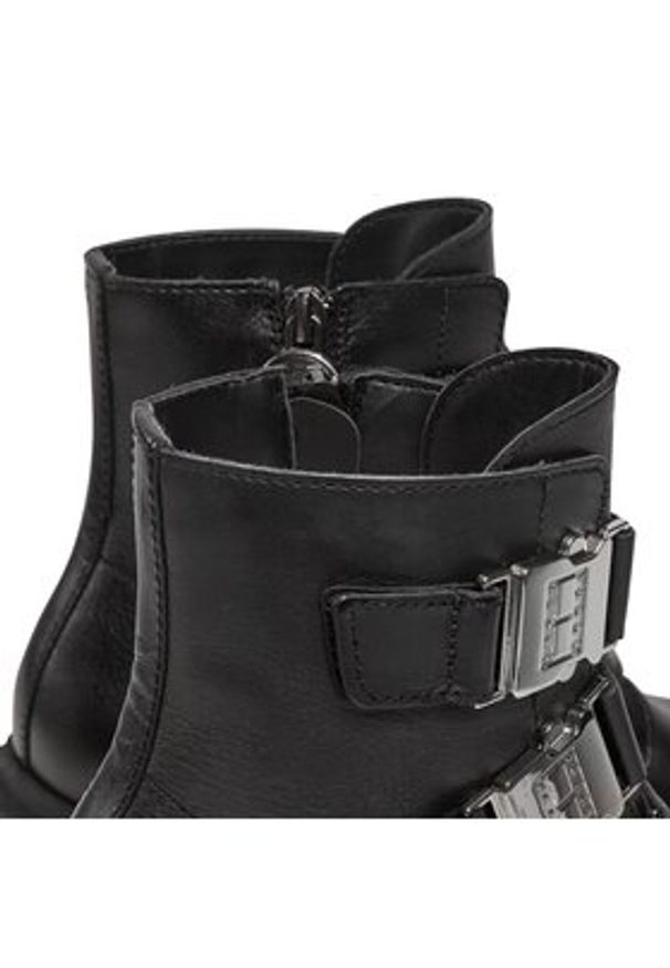Tommy Jeans Botki Tjw Chunky Boot Hardware EN0EN02443 Czarny. Kolor: czarny. Materiał: skóra