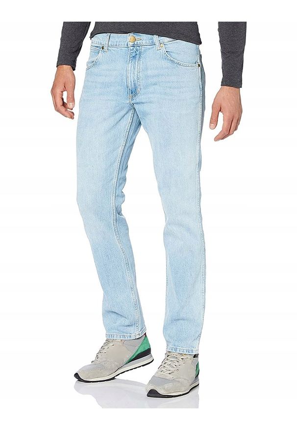 Wrangler - WRANGLER GREENSBORO MĘSKIE SPODNIE JEANSOWE JEANSY MORNING LIGHT W15QBG76N