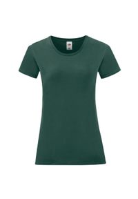 FRUIT OF THE LOOM - T-shirt Damski Iconic 150. Kolor: czerwony, zielony, wielokolorowy. Materiał: bawełna. Sport: turystyka piesza