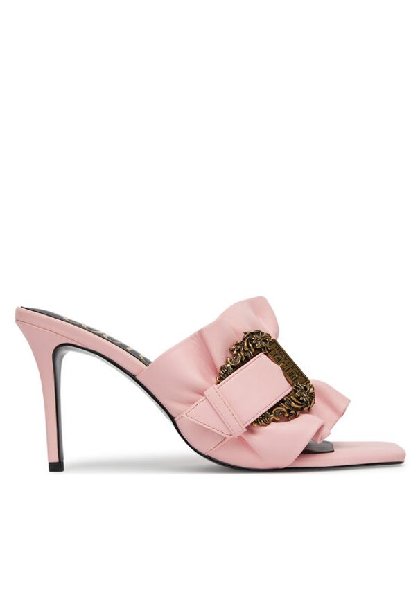 Versace Jeans Couture Klapki 78VA3S70 Różowy. Kolor: różowy. Materiał: skóra