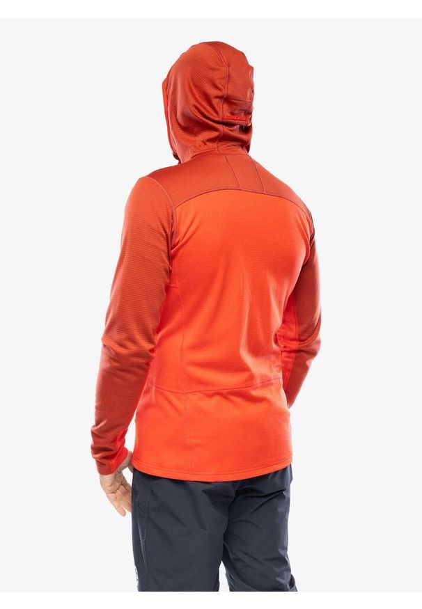 Haglöfs - Bluza polarowa męska Haglofs ROC Flash Mid Hood. Kolor: czerwony. Materiał: polar