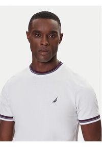 Nautica T-Shirt N1S03440 Biały Regular Fit. Kolor: biały. Materiał: bawełna