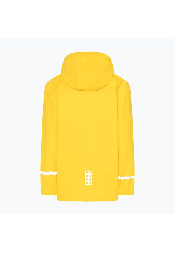 Kurtka turystyczna dla dzieci LEGO Lwjochy 201 przeciwdeszczowa. Kolor: żółty