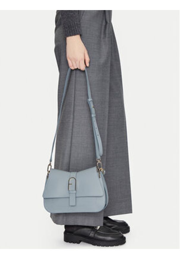 Furla Torebka Flow WB00996 BX2045 55000 Szary. Kolor: szary. Materiał: skórzane