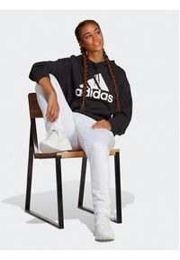 Adidas - adidas Bluza Essentials Big Logo Oversized French Terry Hoodie HR4934 Czarny Loose Fit. Kolor: czarny. Materiał: bawełna #5