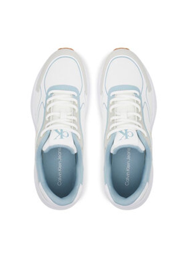Calvin Klein Jeans Sneakersy Retro Tennis Knit Mg YW0YW01887 Biały. Kolor: biały. Materiał: materiał