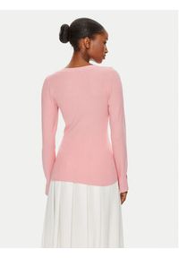 Morgan Sweter 241-MALIL Różowy Slim Fit. Kolor: różowy. Materiał: syntetyk #2