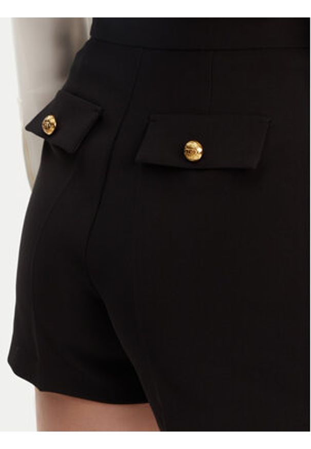 Elisabetta Franchi Szorty materiałowe SH-007-51E2-V240 Czarny Regular Fit. Kolor: czarny. Materiał: syntetyk