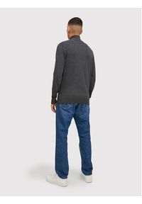 Jack & Jones - Jack&Jones Sweter Emil 12189339 Szary Regular Fit. Kolor: szary. Materiał: bawełna