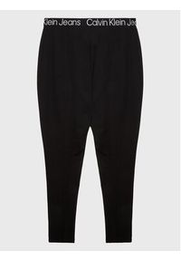 Calvin Klein Jeans Legginsy J20J220835 Czarny Slim Fit. Kolor: czarny. Materiał: syntetyk #3