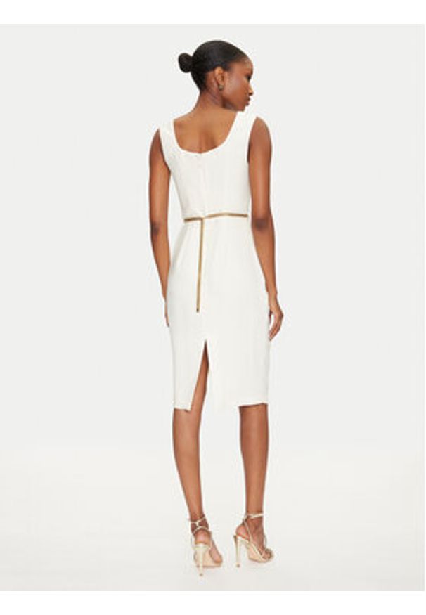 Marciano Guess Sukienka koktajlowa 5GGK12 7300A Écru Regular Fit. Materiał: syntetyk. Styl: wizytowy