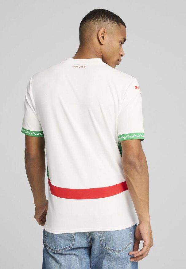 Puma - Koszulka Wyjazdowa Maroc CAN 2025. Kolor: biały, zielony, czerwony, wielokolorowy