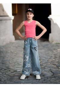 Sinsay - Jeansy z nadrukiem - szary. Kolor: szary. Wzór: nadruk