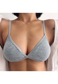 Intica - Prążkowany biustonosz bezszwowy na co dzień Jonelle. Kolor: szary. Materiał: prążkowany #6