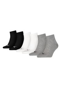 Puma Skarpety Quarter Plain 3-Pack 93858917. Kolor: czarny, szary, biały, wielokolorowy. Sport: bieganie