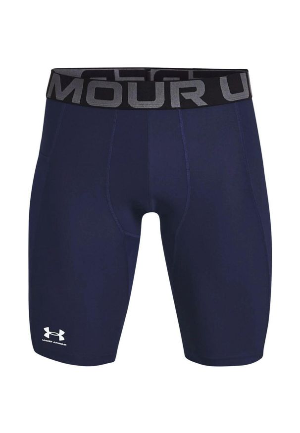 Długie spodenki kolarskie z kieszenią Under Armour HeatGear®. Kolor: biały, niebieski, wielokolorowy. Długość: długie. Sport: kolarstwo