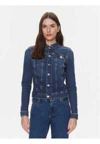 Tommy Jeans Kurtka jeansowa Vivianne DW0DW17215 Granatowy Regular Fit. Kolor: niebieski. Materiał: bawełna