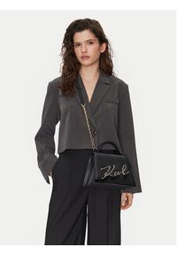 Karl Lagerfeld - KARL LAGERFELD Torebka A1W30036 Czarny. Kolor: czarny. Materiał: skórzane