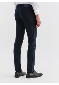 Pako Lorente - PAKO LORENTE – Granatowe spodnie męskie NIMA w subtelną kratę P000B-WX-214-G. Kolor: niebieski. Długość: długie. Styl: elegancki #6