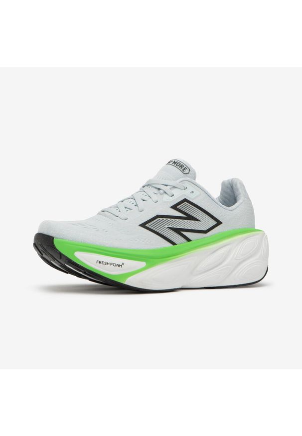 Buty do biegania męskie New Balance Fresh Foam X More V5. Kolor: biały, wielokolorowy, zielony. Materiał: włókno, kauczuk. Szerokość cholewki: normalna. Sport: bieganie