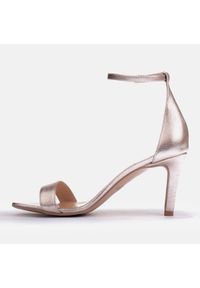 Marco Shoes Eleganckie sandały wykonane ze skóry złoty. Kolor: złoty. Materiał: skóra. Styl: elegancki #6