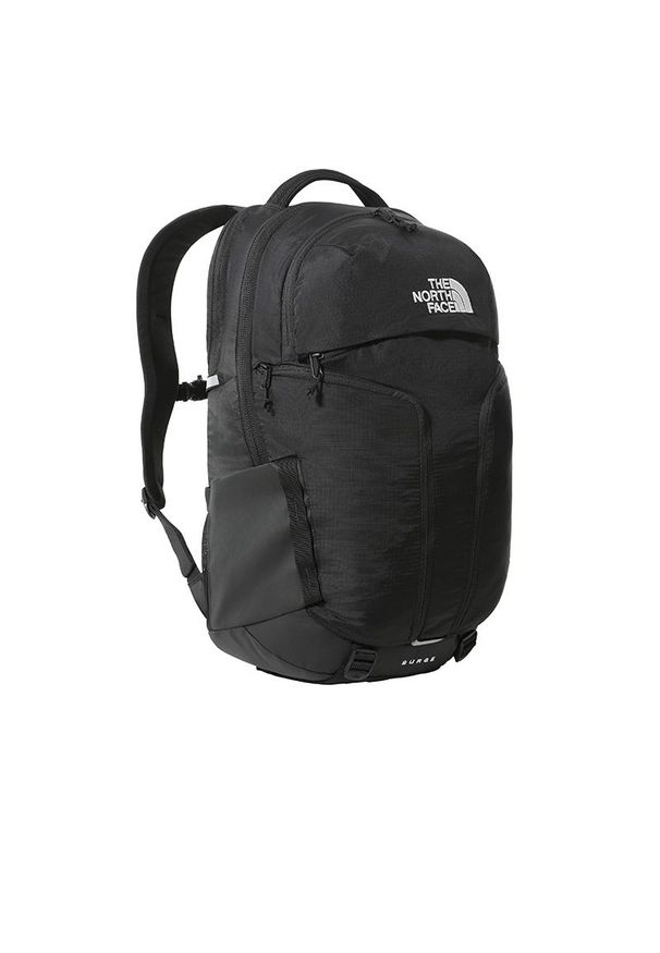 Plecak The North Face Surge 0A52SGKX71 - czarny. Kolor: czarny. Materiał: polar. Wzór: paski. Styl: sportowy, casual
