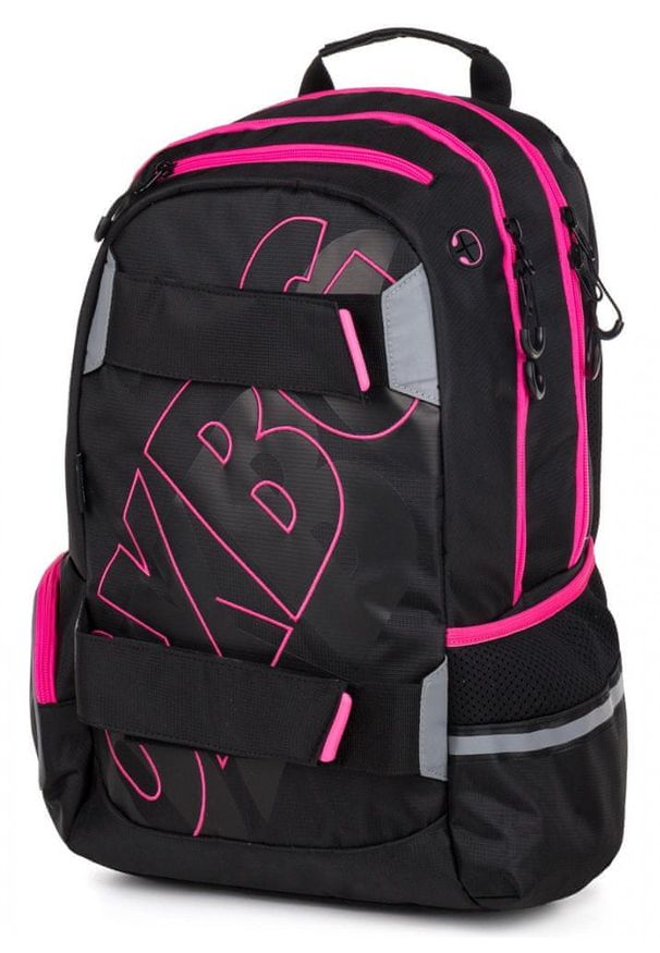 Karton P+P plecak anatomiczny OXY SPORT Black Line pink. Styl: sportowy