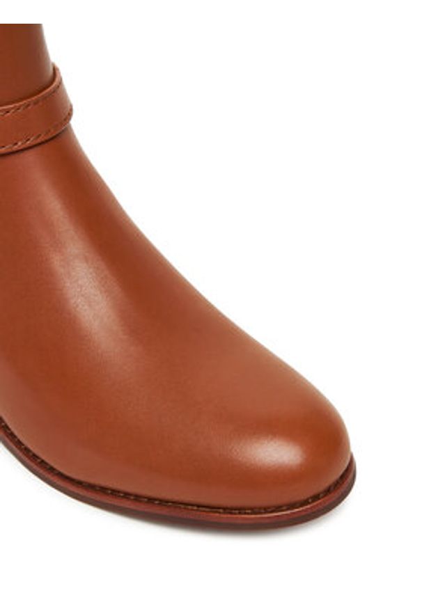 Lauren Ralph Lauren - LAUREN RALPH LAUREN Botki Brooke Bt 2 802974382001 Brązowy. Kolor: brązowy. Materiał: skóra