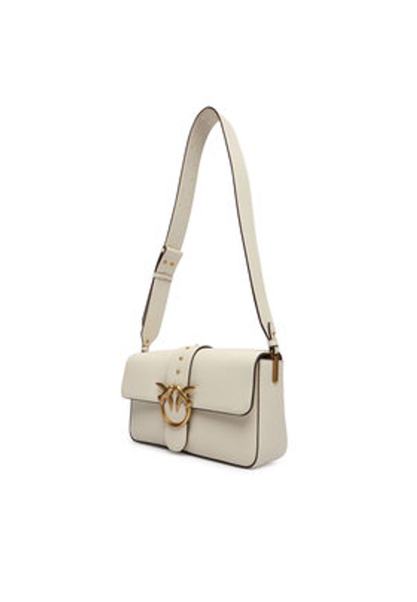 Pinko - PINKO Torebka Love One Classic Slouchy Fl PLTT 104524 A2OX Biały. Kolor: biały. Materiał: skórzane