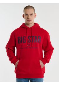 Big-Star - Bluza męska z kapturem czerwona Ashlyno 603. Typ kołnierza: kaptur. Kolor: czerwony. Materiał: dzianina. Styl: klasyczny, sportowy #5