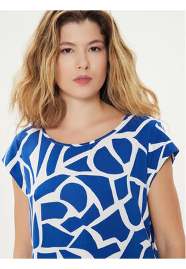 only - ONLY Bluzka Nova 15222174 Niebieski Regular Fit. Kolor: niebieski. Materiał: wiskoza