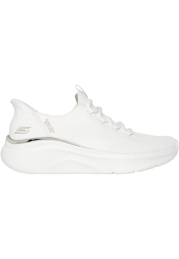 skechers - Buty sportowe damskie Skechers Bobs B Love True D. Kolor: biały. Materiał: tkanina, guma, syntetyk, materiał