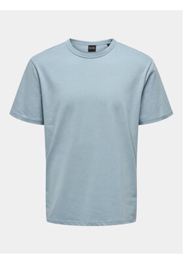 Only & Sons T-Shirt Smart 22026726 Niebieski Regular Fit. Kolor: niebieski. Materiał: bawełna