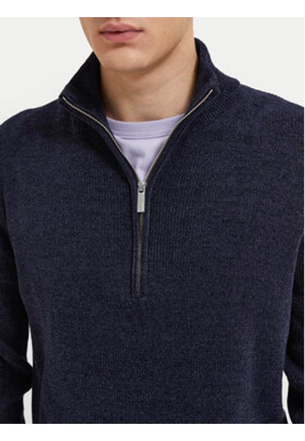 Selected Homme Sweter Rodney 16087985 Granatowy Regular Fit. Kolor: niebieski. Materiał: bawełna, syntetyk