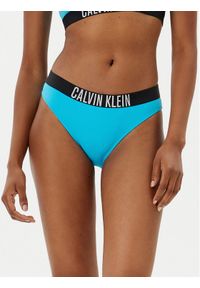 Calvin Klein Swimwear Dół od bikini KW0KW02856 Niebieski. Kolor: niebieski. Materiał: syntetyk