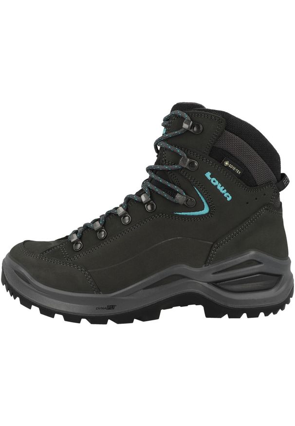 Buty trekkingowe damskie Lowa Renegade Evo Mid Gtx. Wysokość cholewki: za kostkę. Kolor: czarny. Materiał: skóra, tkanina. Szerokość cholewki: normalna