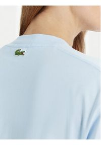 Lacoste T-Shirt TH2733 Błękitny Regular Fit. Kolor: niebieski. Materiał: bawełna