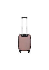 Ochnik - Komplet walizek na kółkach 19"/24"/28". Kolor: różowy. Materiał: guma, poliester, materiał, kauczuk #12