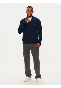 Tommy Jeans Sweter DM0DM19435 Granatowy Slim Fit. Kolor: niebieski. Materiał: syntetyk #5