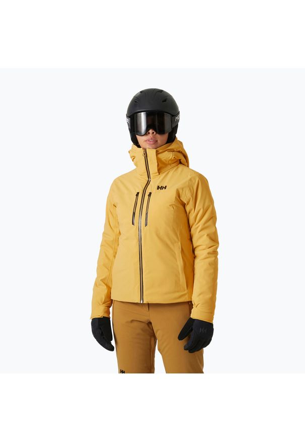 Kurtka narciarska damska Helly Hansen Alphelia Lifaloft sand. Kolor: żółty. Sezon: zima. Sport: narciarstwo