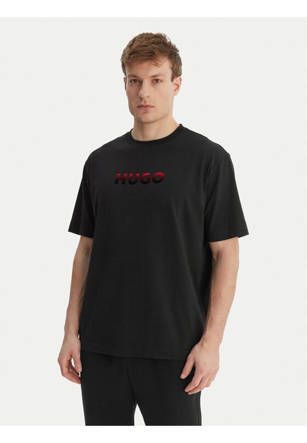 Hugo - HUGO T-Shirt Gradient 50556667 Czarny Regular Fit. Kolor: czarny. Materiał: bawełna. Wzór: gradientowy