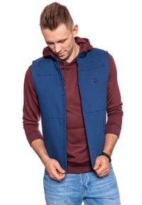 Wrangler - WRANGLER KNITTED VEST NAVY W6526LD35. Długość rękawa: bez rękawów #6