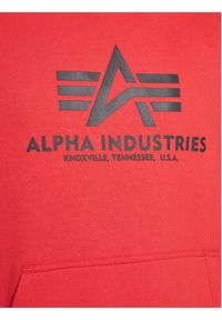 Alpha Industries Bluza Basic 178312 Czerwony Regular Fit. Kolor: czerwony. Materiał: bawełna #3