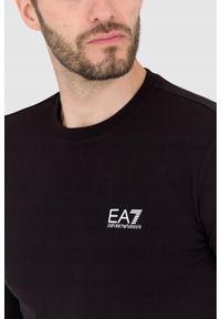 EA7 Emporio Armani - EA7 Czarny longsleeve męski. Kolor: czarny. Długość rękawa: długi rękaw. Długość: długie #7