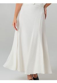 Sinsay - Spódnica midi syrenka z ozdobnymi przeszyciami - kremowy. Kolor: kremowy #1