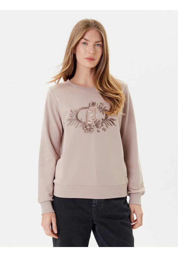 Liu Jo Sport Bluza TF5097 FS090 Beżowy Regular Fit. Kolor: beżowy. Materiał: bawełna. Styl: sportowy