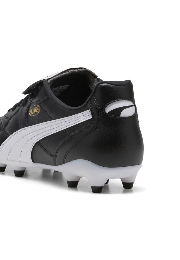Puma - Buty piłkarskie unisex KING TOP FG/AG PUMA Black White Gold. Kolor: czarny, biały, wielokolorowy. Sport: piłka nożna