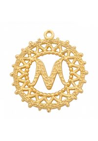 MOKOBELLE - Choker łańcuszkowy z literką 43 cm. Materiał: pozłacane, srebrne. Kolor: złoty. Wzór: aplikacja, ażurowy #8