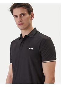 BOSS Polo Chip Hexa 50554561 Czarny Regular Fit. Typ kołnierza: polo. Kolor: czarny. Materiał: syntetyk #3